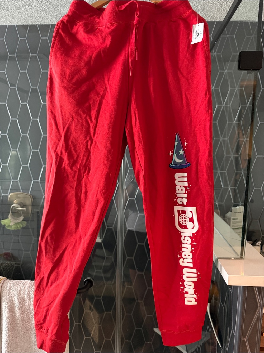 Disney Red Sorcerer Hat Jogger Pants